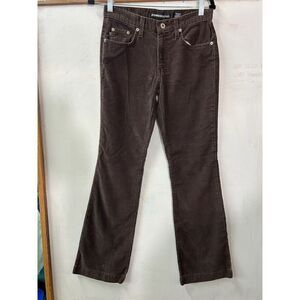 Express Jeans Womens Size 1/2 Y2K Low‎ Rise Flare Corduroy Pants Brown